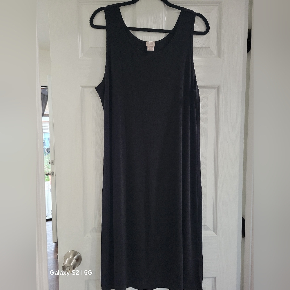 Black Sleeveless Sheath Midi Dress - Picture 3 of 12